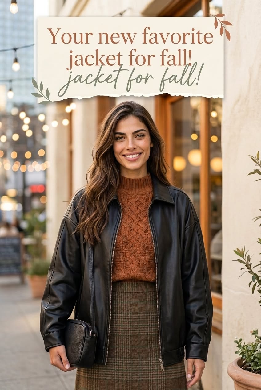 Black oversized jacket styled for a fall look